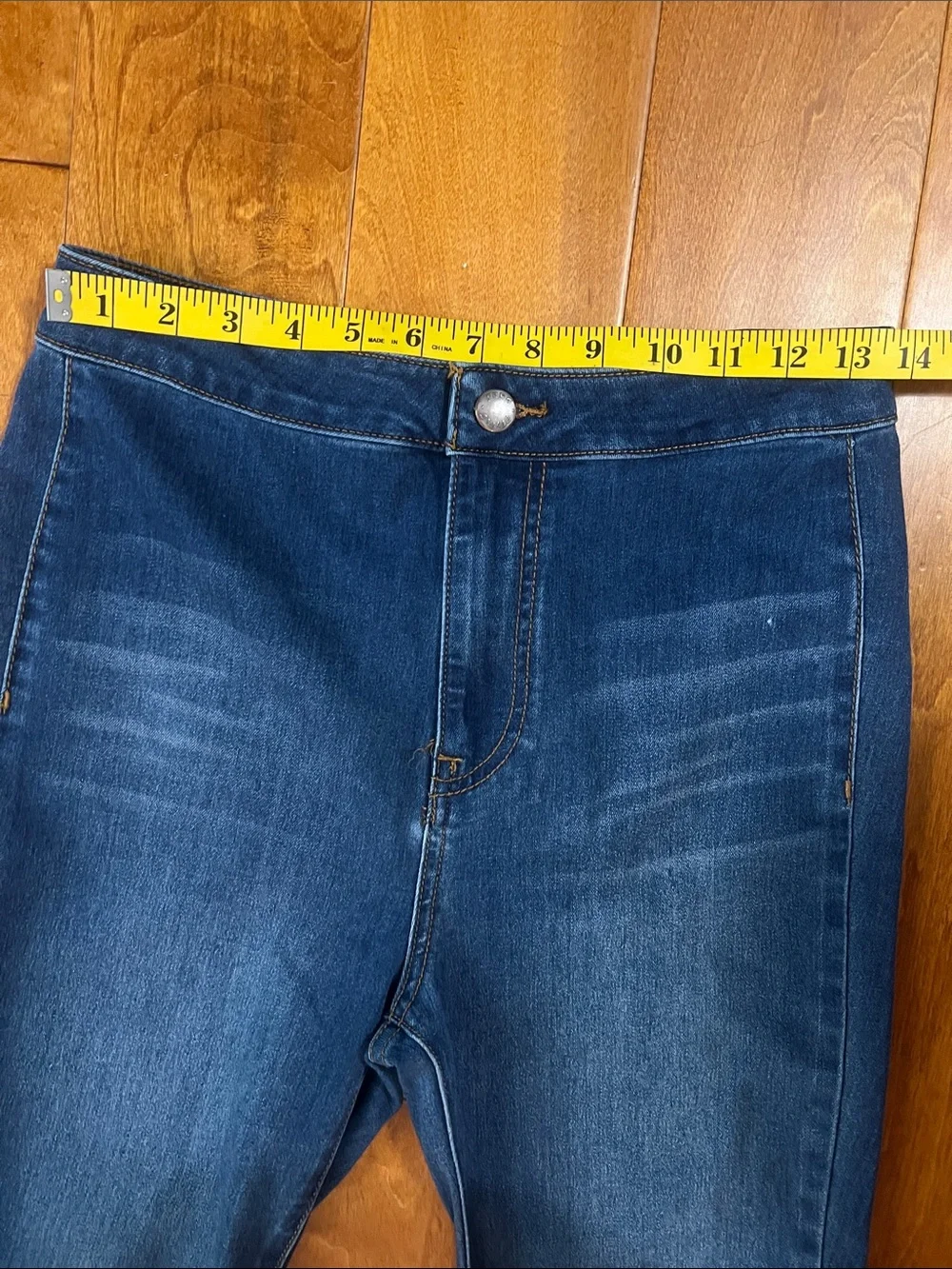 Free People High-Waist Blue Flare Jeans